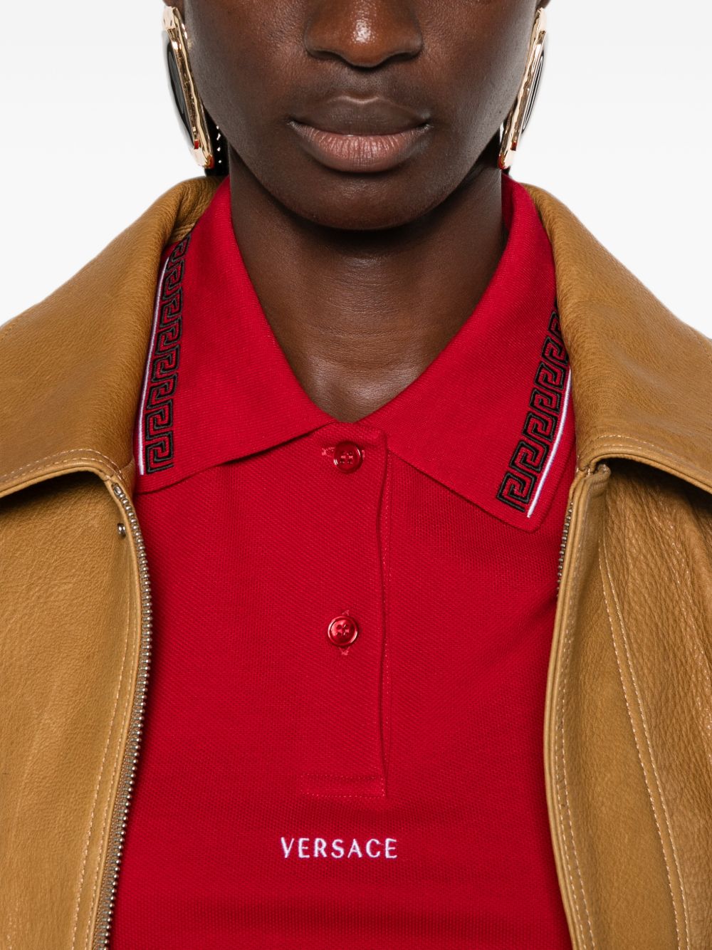Versace 1025967 polo donna rossa