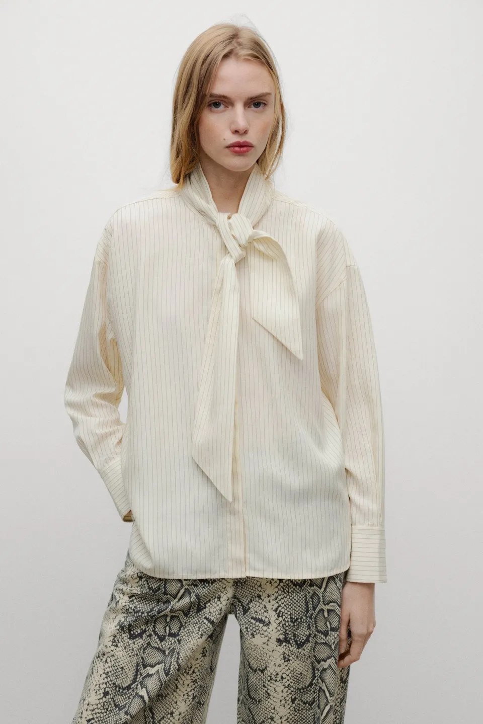 The New Society Meadow camicia donna righe in tencel