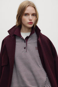 The New Society Ona Polo Winetesting Stripe cotone