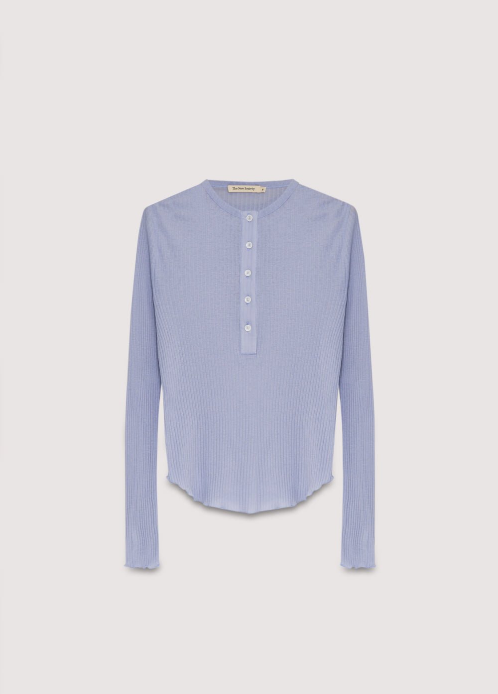 The New Society Enea maglietta donna Lilac Haze cotone a costine