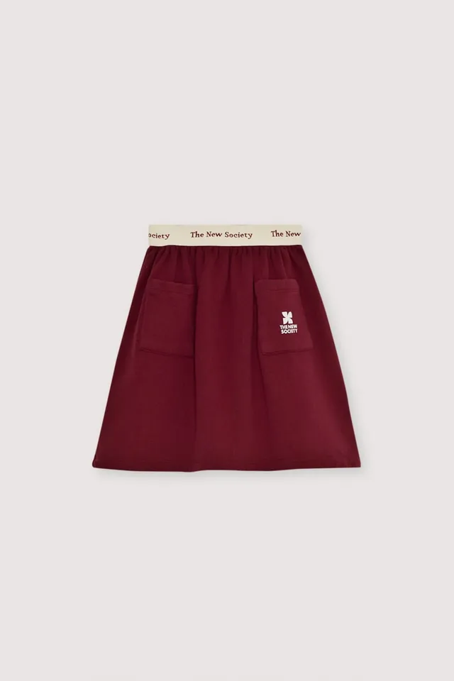 The New Society TNS Logo Special Skirt Plum gonna lunga prugna