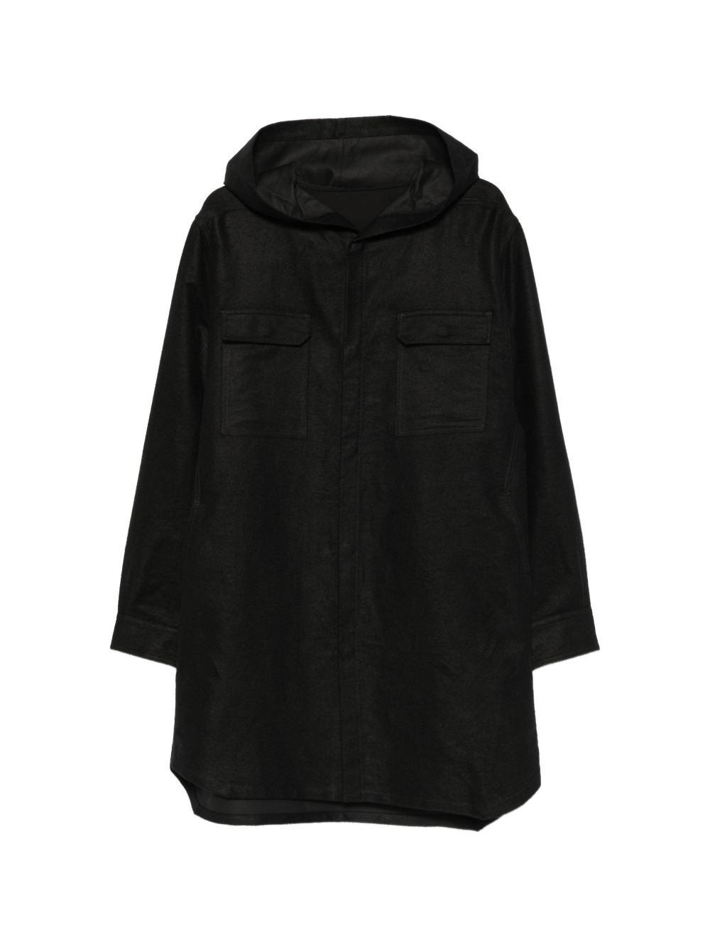 Rick Owens RU02F4297 MOR09 camicia uomo nera