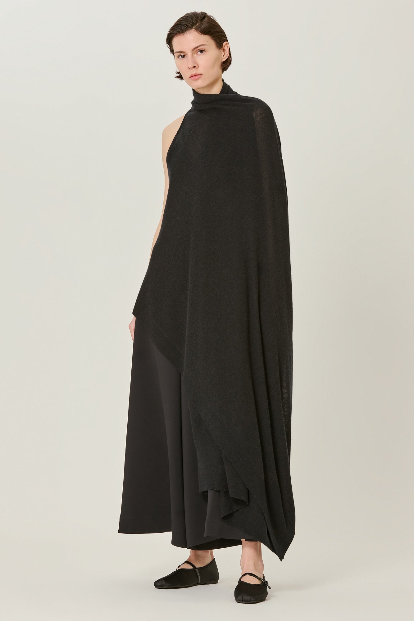 Sa Su Phi Poncho Cardigan Lungo Cashmere Nero Taglia Unica