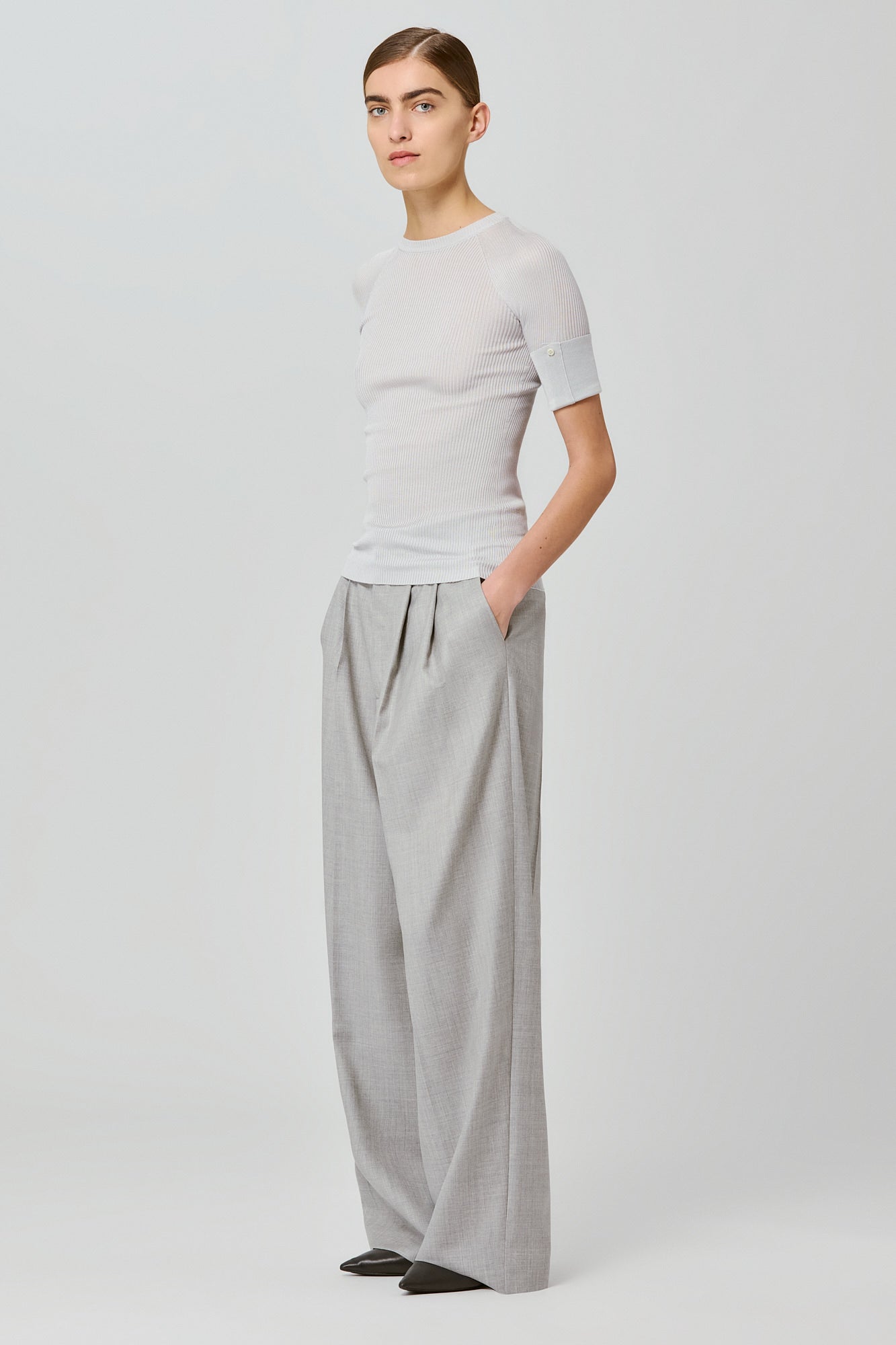 Sa Su Phi maglia seta maniche corte ghiaccio