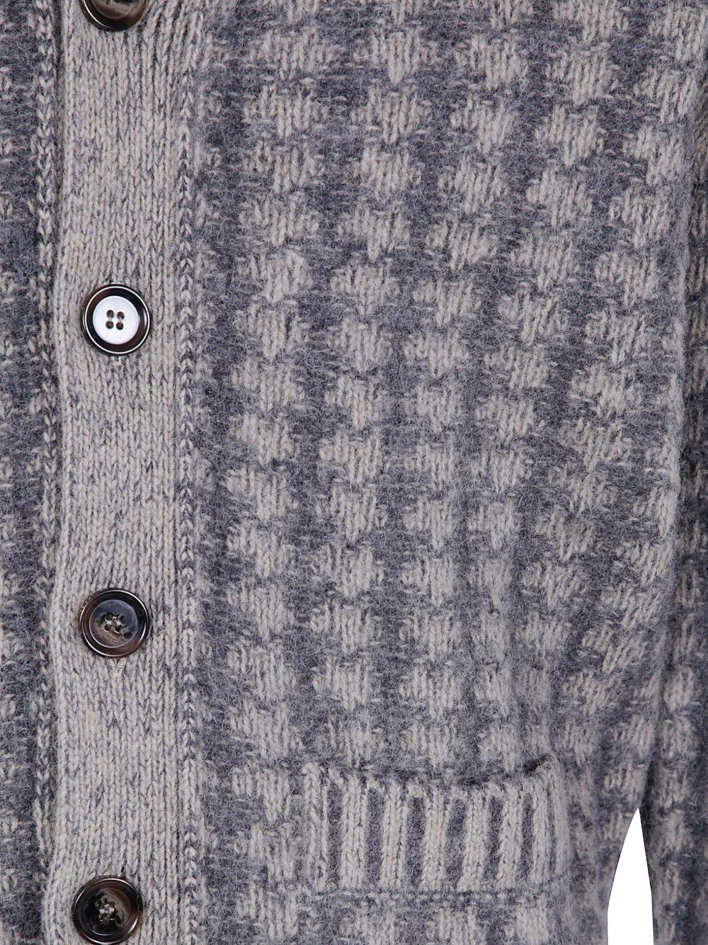 Aspesi M470 cardigan grigio uomo in lana