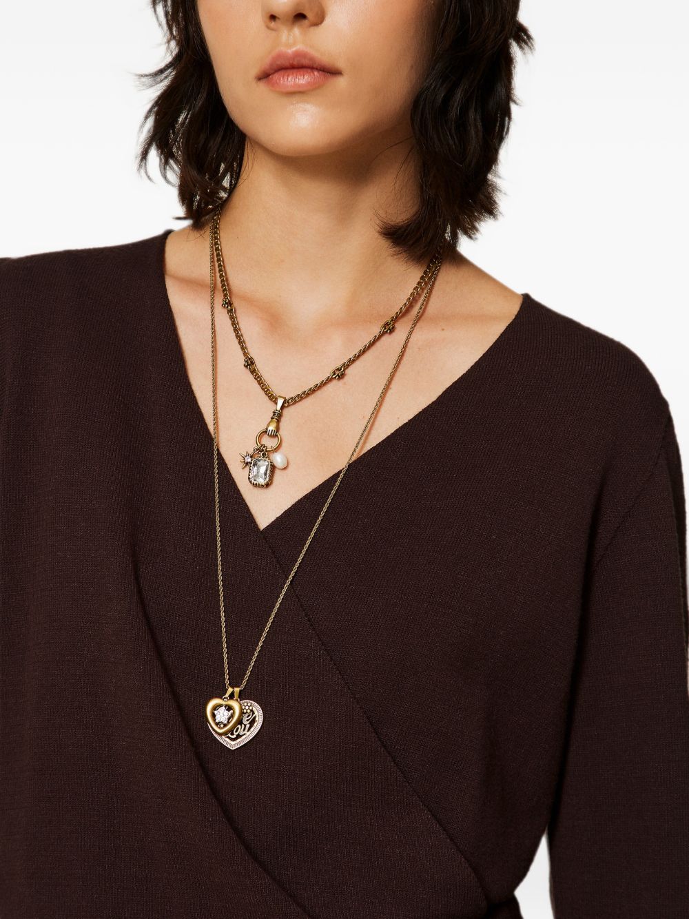 Twinset 262TT3331 maglia marrone coffee