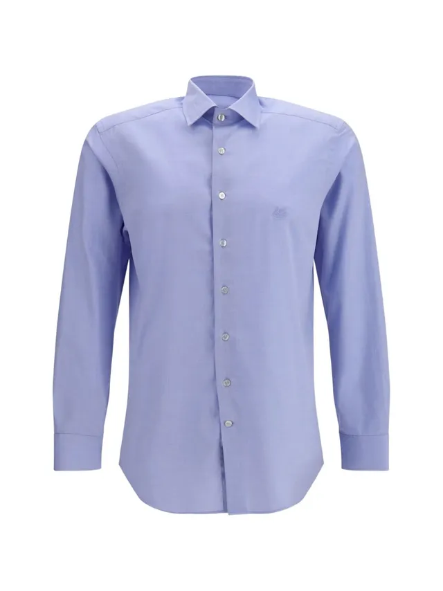 Etro MRIB0002 camicia uomo azzurra