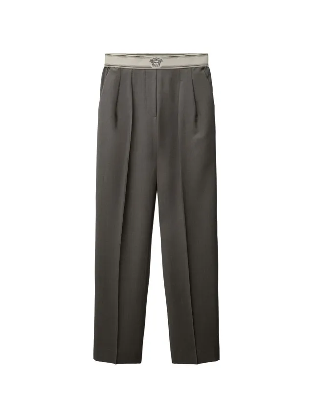 Versace 1025885 pantaloni donna grigio freddo