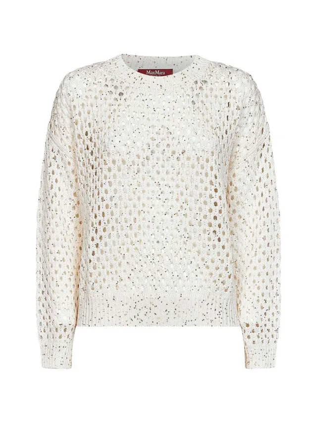 Max Mara Studio 2626366141600 maglia donna bianco naturale