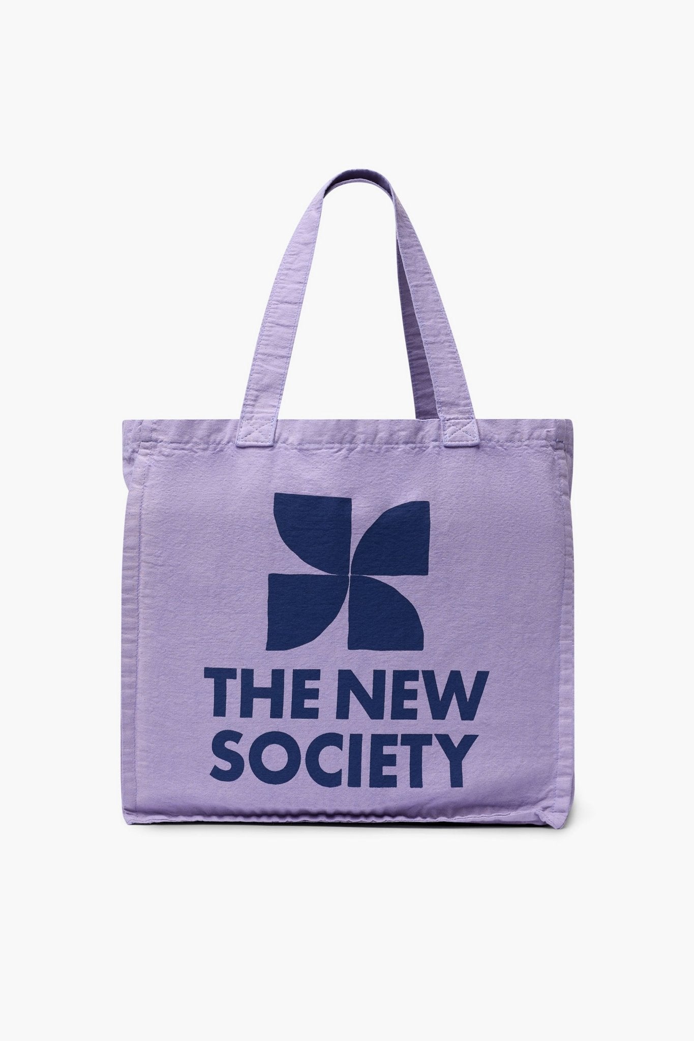 The New Society TNS Logo Violet Tulip borsa tela cotone