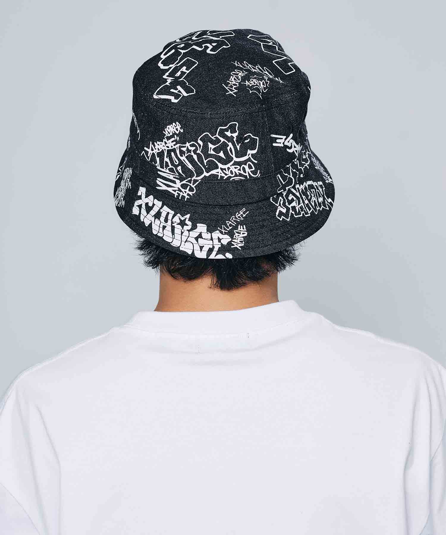 X-Large Graffiti Denim cappello indaco M cotone