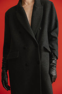 The New Society Elan Cappotto Donna Grigio Antracite Lana
