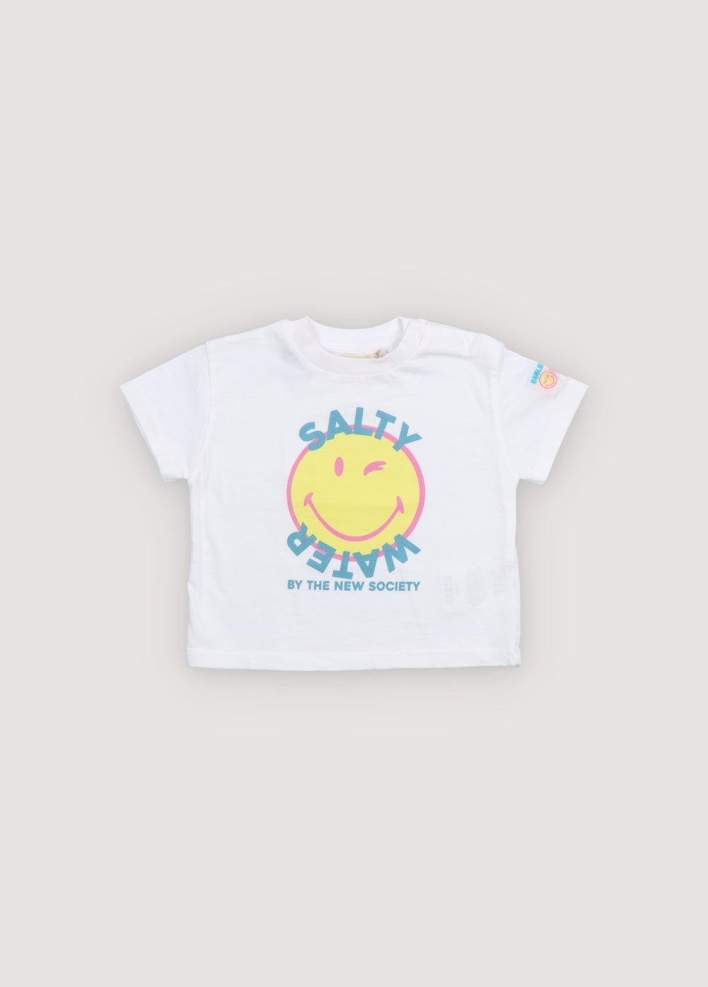 The New Society SmileyWorld Baby T-shirt Salty Water cotone