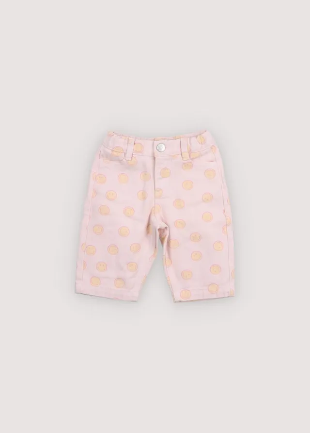 The New Society SmileyWorld Smiley Print pantaloni jeans neonato denim