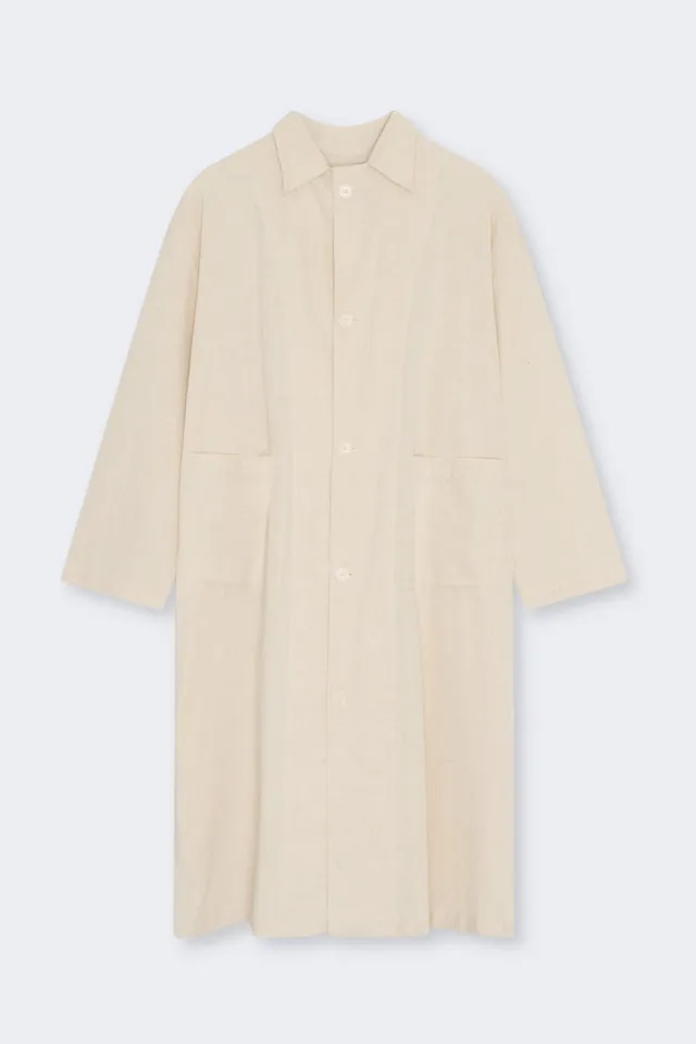 The New Society Melissa trench donna sabbia in lino