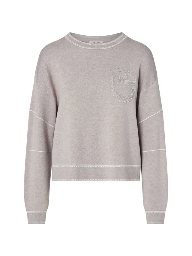 Liu Jo Sport TF6180MS59L maglia bulldog beige