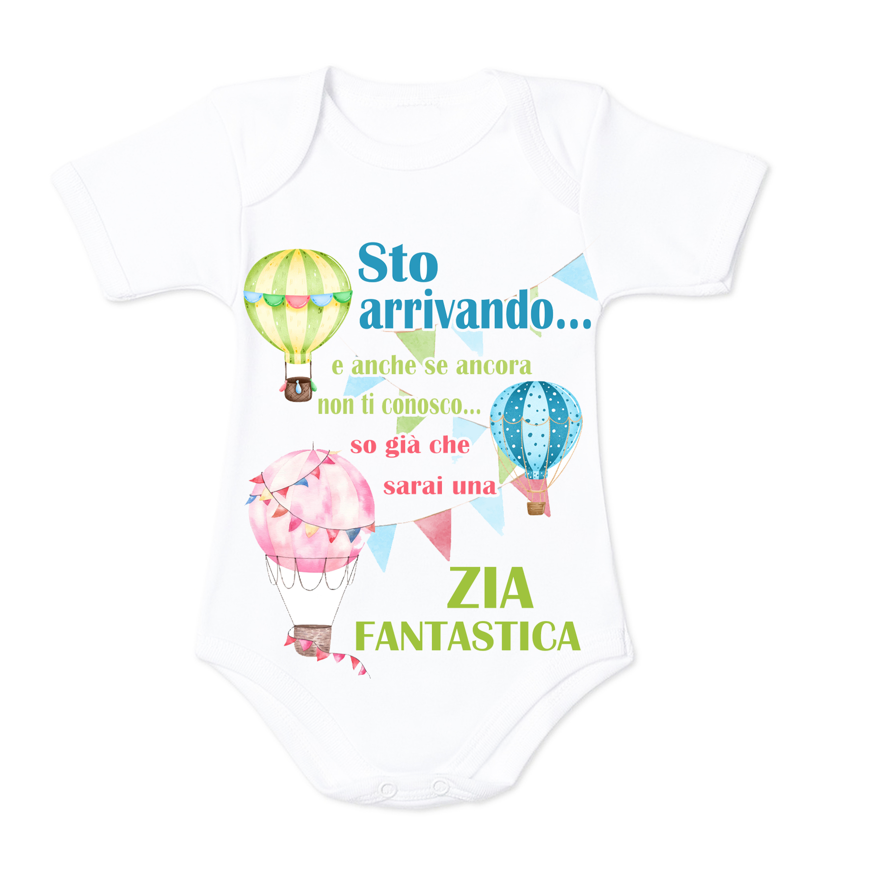 Mr. Gadgets Sto Arrivando body neonato cotone mongolfiera