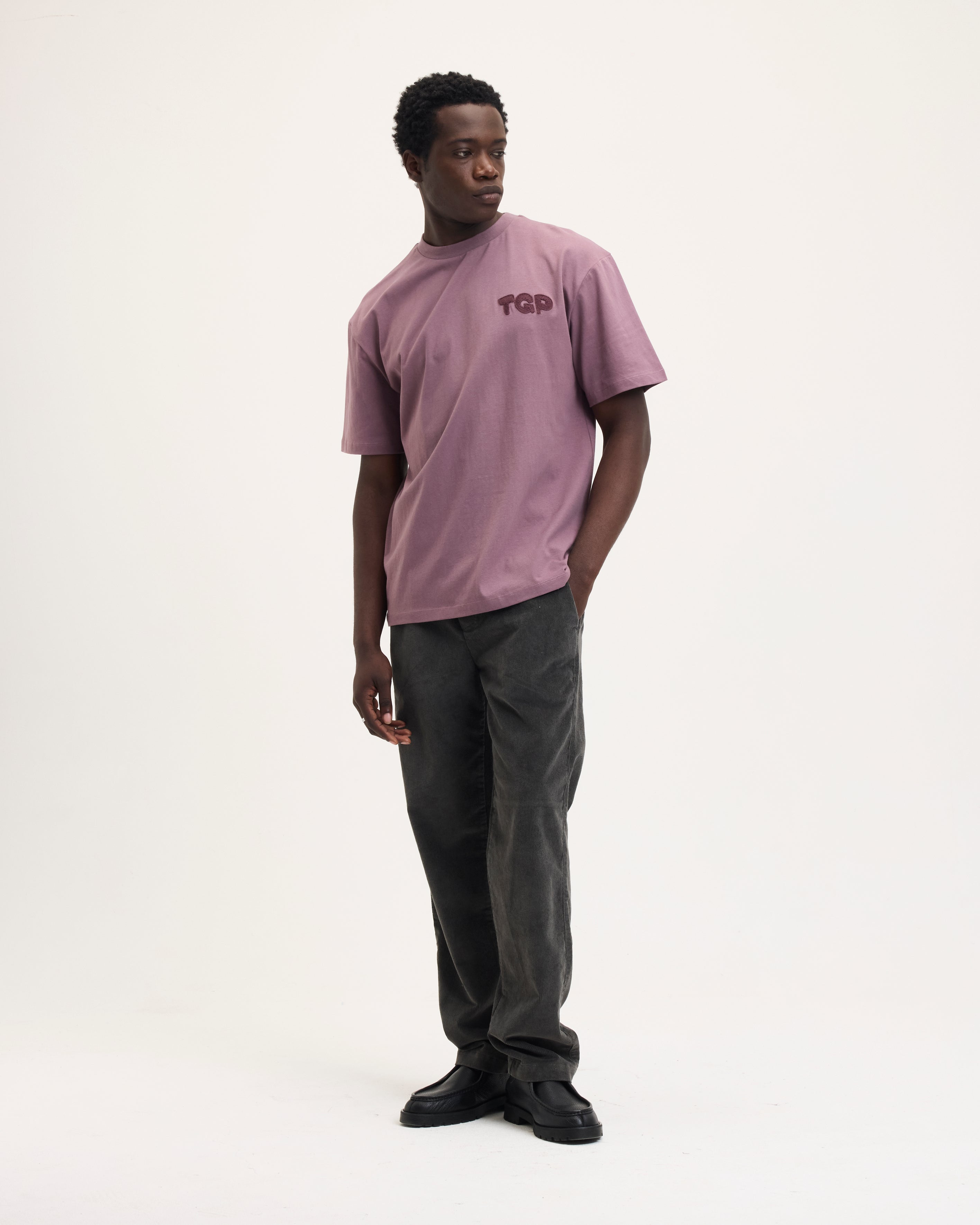 GOODPEOPLE Took maglietta cotone rosa ricamata