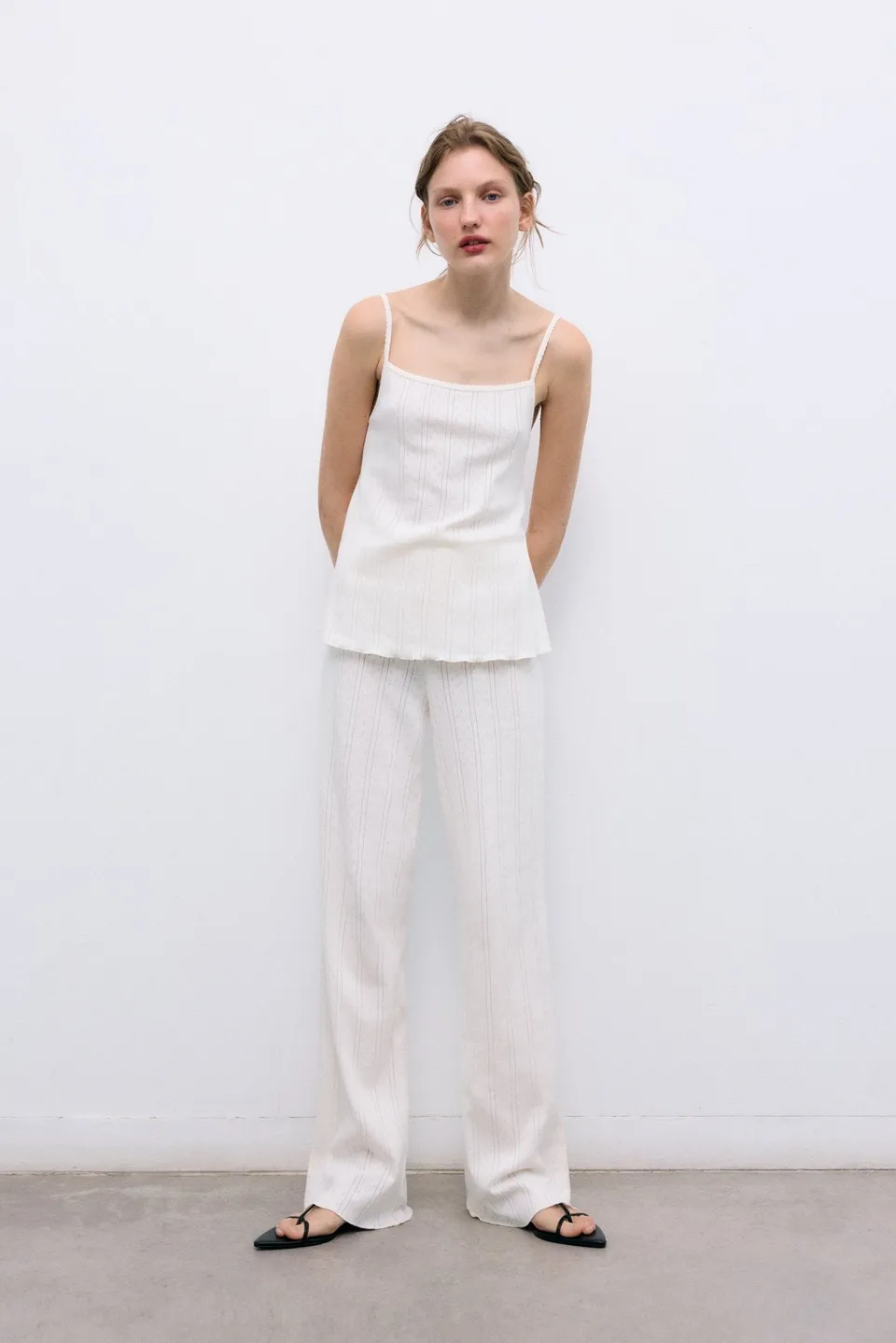 The New Society Romero pantaloni donna cotone ecru
