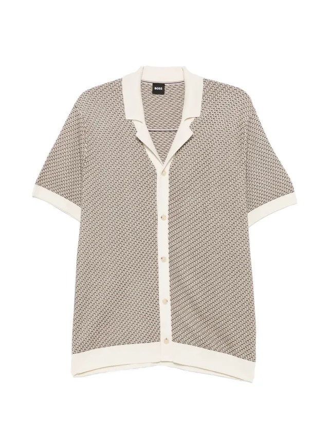 BOSS 50570555 polo open white uomo