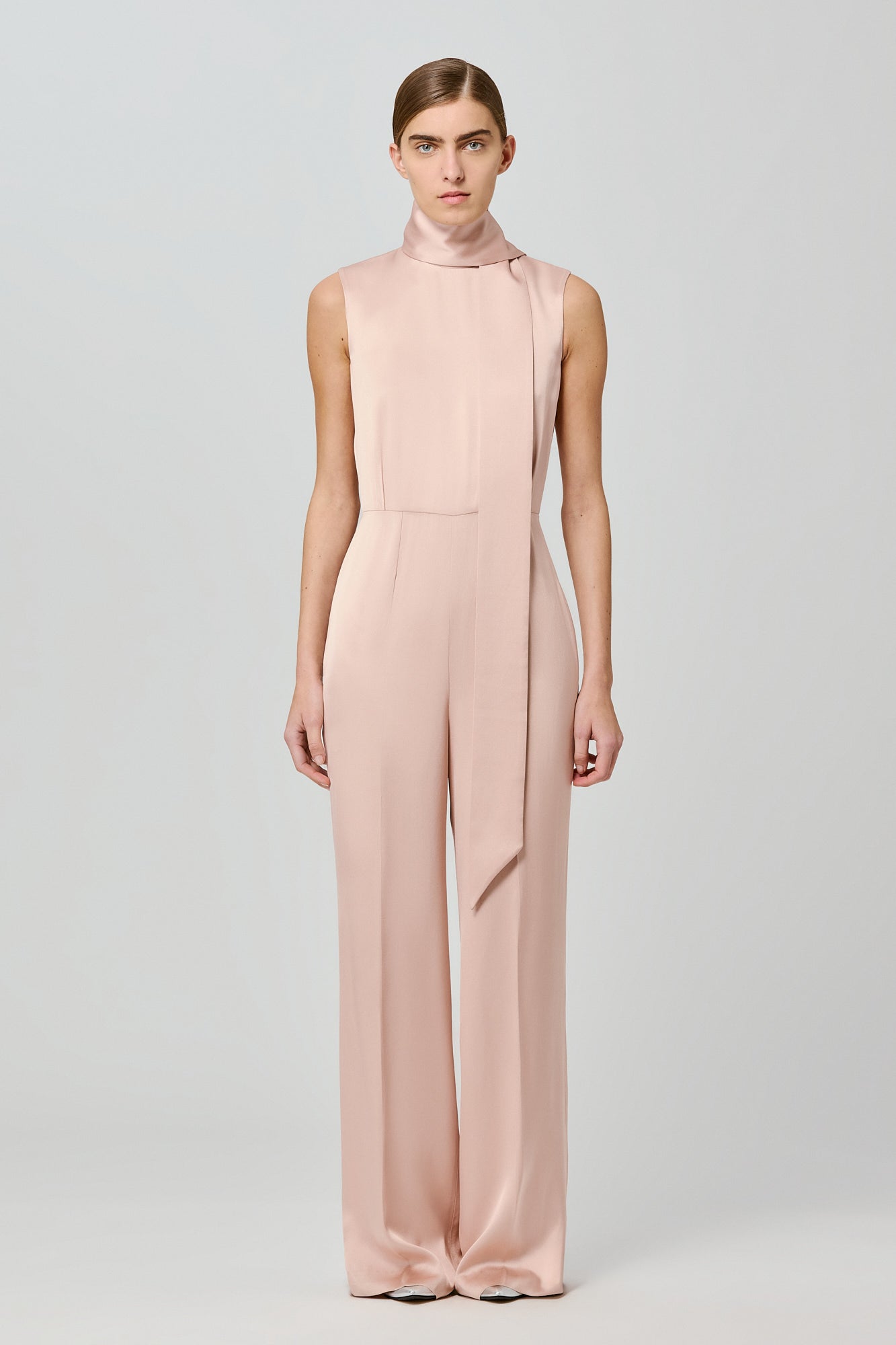 Sa Su Phi Nicole tuta rosa double satin collo alto