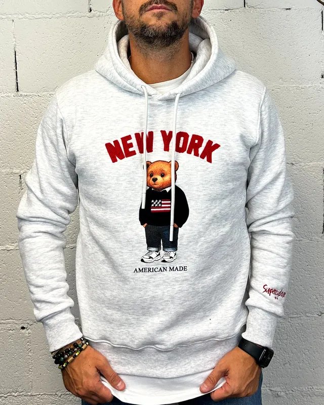 ONLYONE SUPERCULTURE New York felpa grigio ink vestibilità regolare