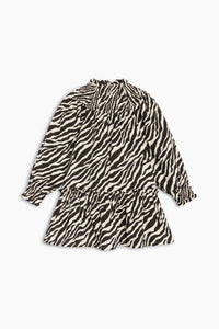 The New Society Zephyr vestito stampa zebra cotone