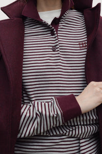 The New Society Ona Polo Winetesting Stripe cotone