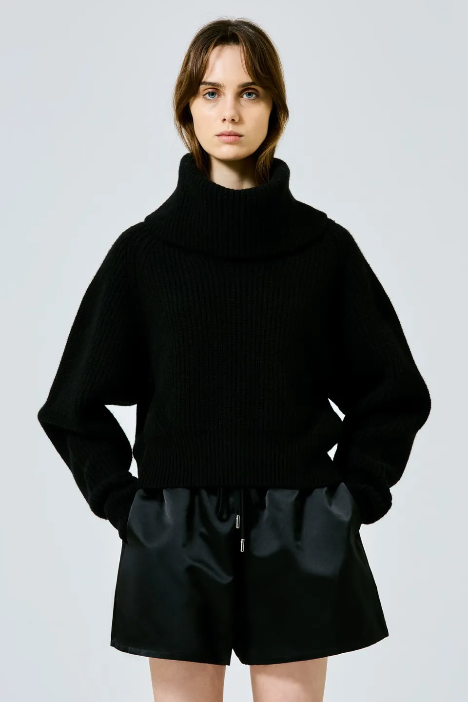 Sa Su Phi maglione collo alto coste nero 38