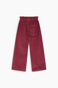 The New Society Dree pantalone bimba Rumba Red velluto