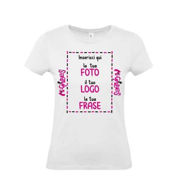 Mr Gadgets T-shirt donna personalizzabile bianca