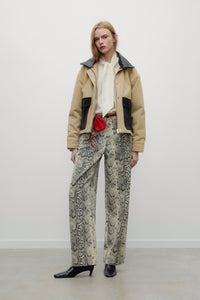 The New Society TNS Denim Pantalone Barrel Snake Cotone Bio