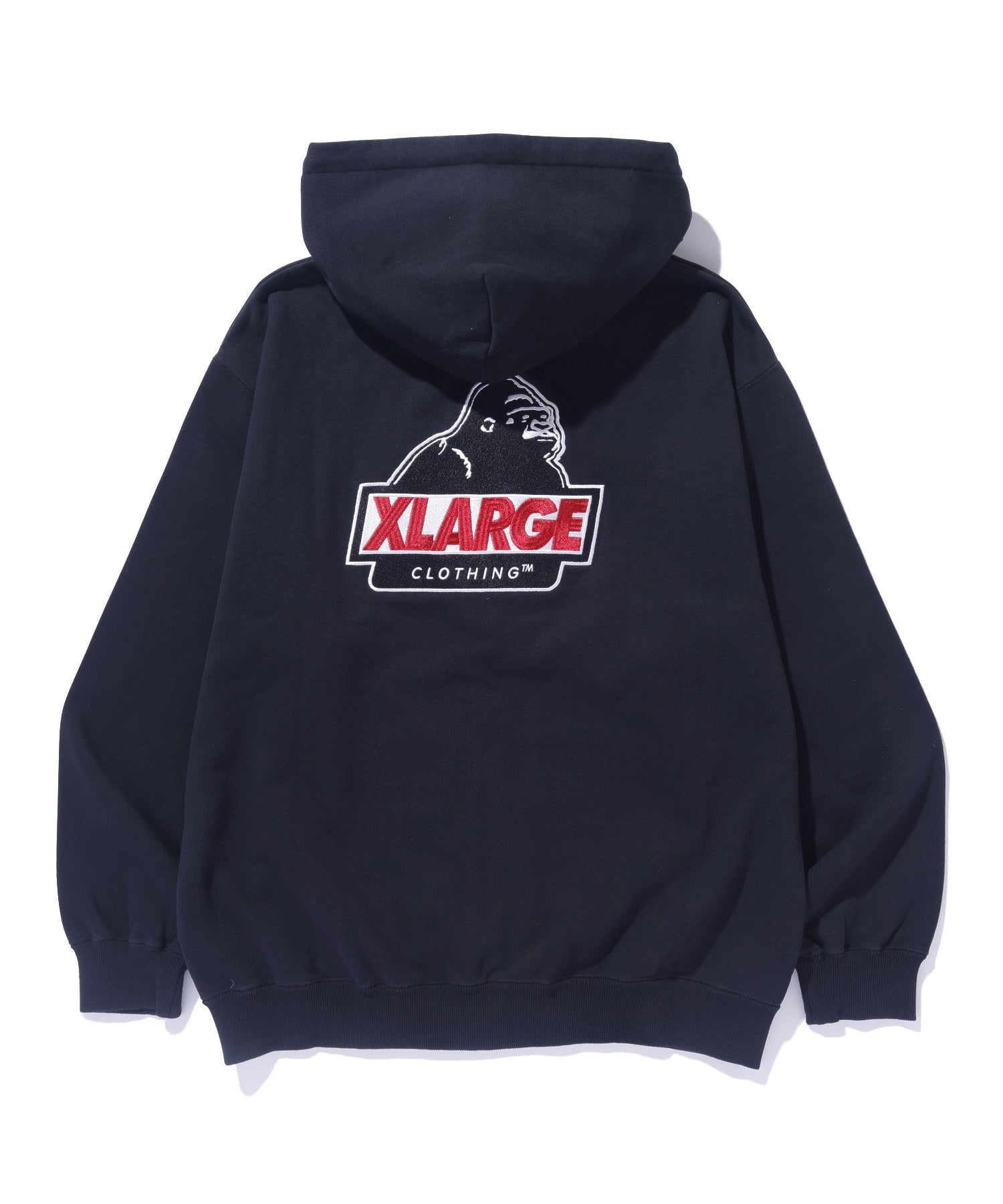 X-Large Slanted OG Zip felpa con cappuccio nero