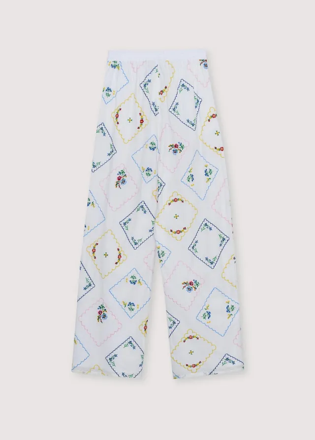The New Society Jacinthe pantalone donna ricamo multicolore