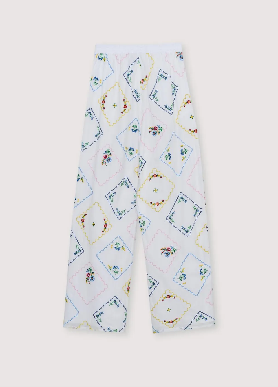 The New Society Jacinthe pantalone donna ricamo multicolore