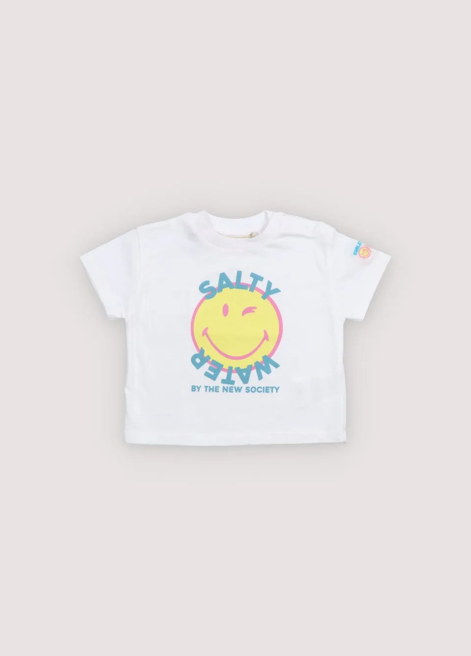 The New Society SmileyWorld Baby T-shirt Salty Water cotone