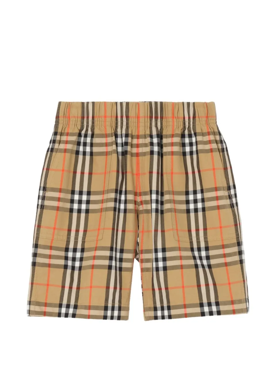 Burberry Kids 8126056 pantaloni corti check