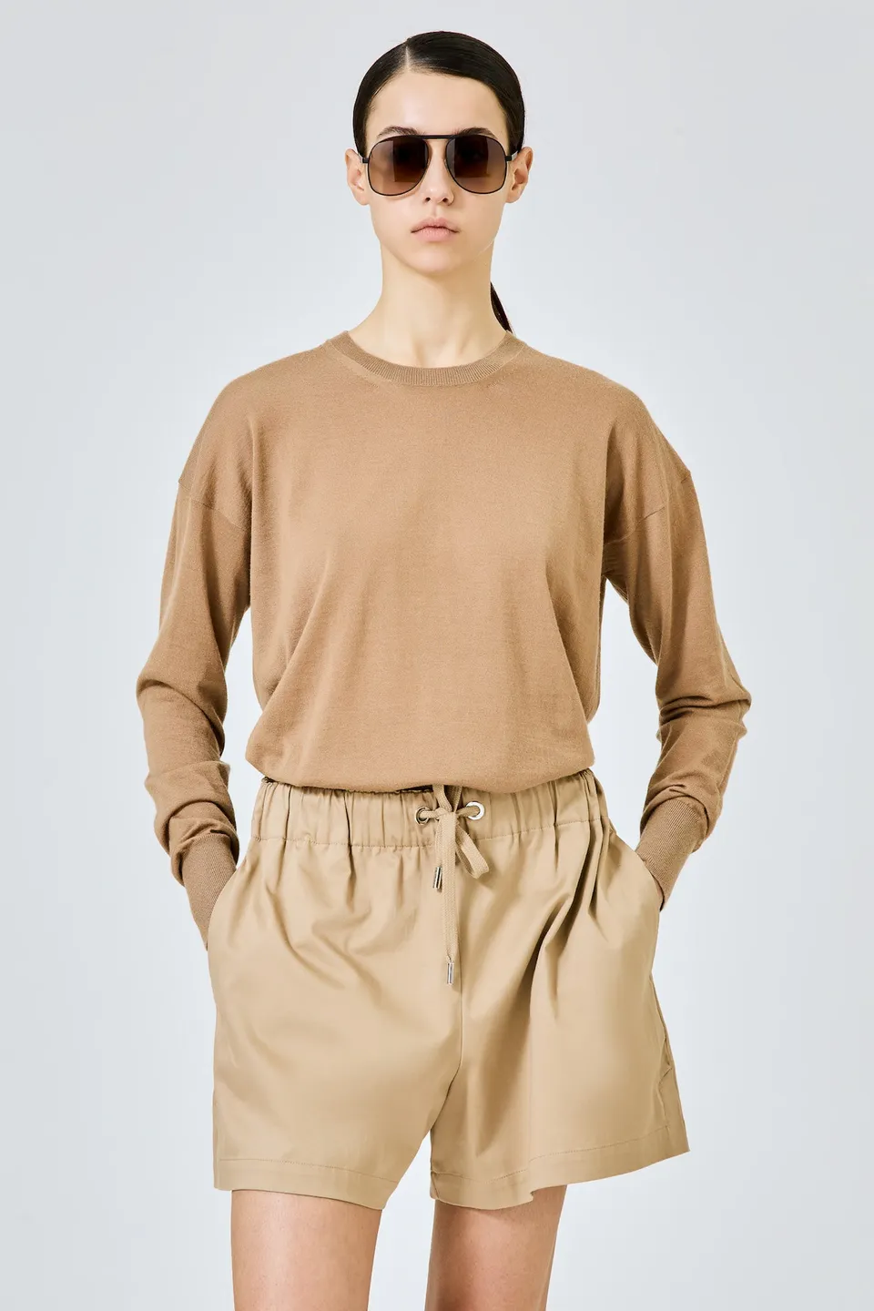 Sa Su Phi maglione cashmere girocollo cammello
