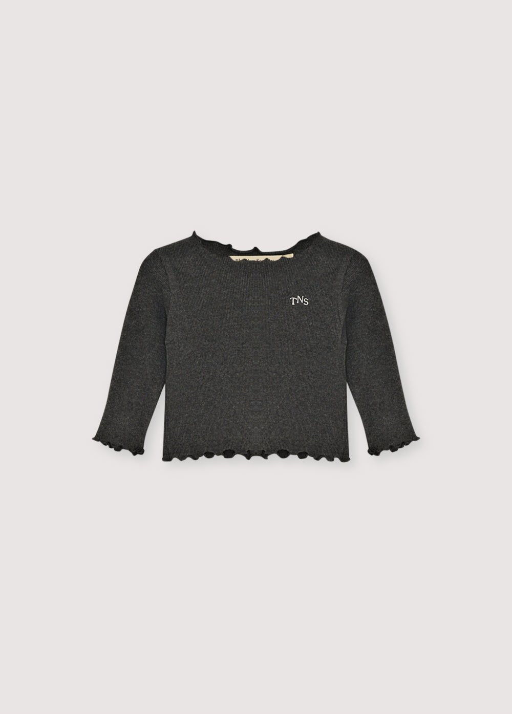 The New Society TNS Rib Baby Tee Maglietta Grigia Cotone