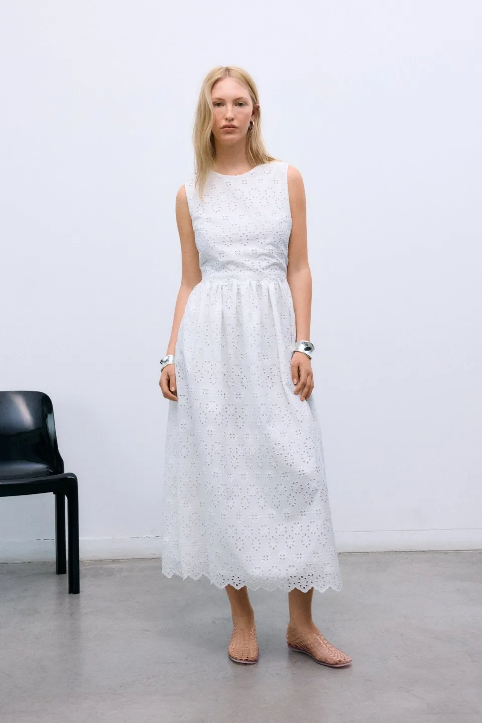 The New Society Sakura abito lungo donna Pure Cloud ricamato