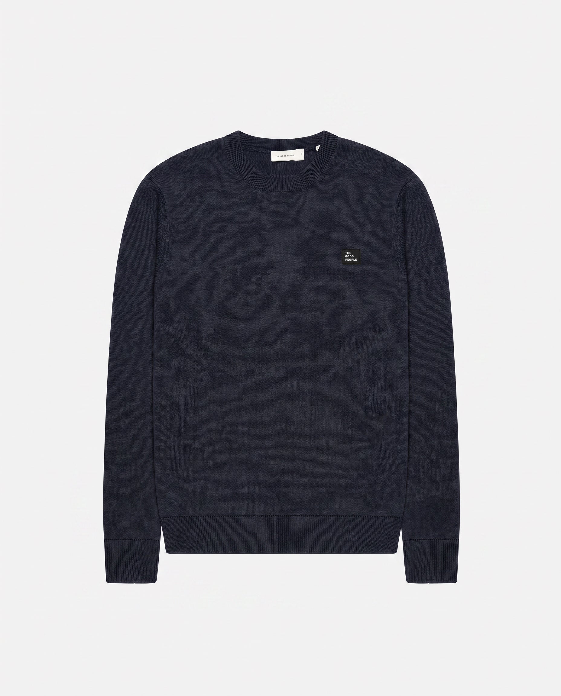 GOODPEOPLE Oknit Comfort Maglione Misto Lana Blu Navy