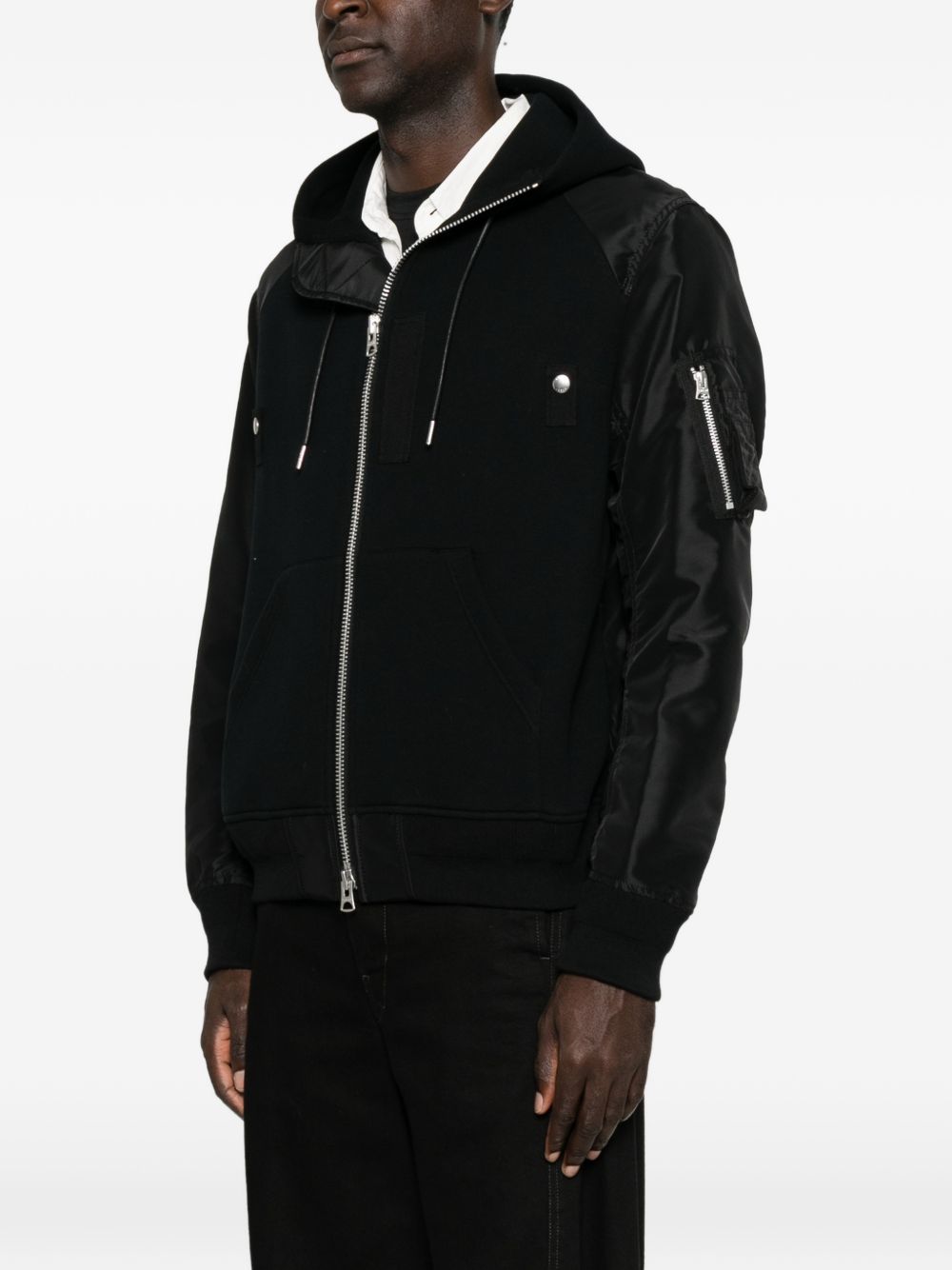 Sacai 26-04136M Felpa Nera Uomo