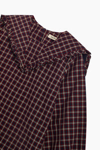 The New Society Orbit camicia bimba quadri cotone