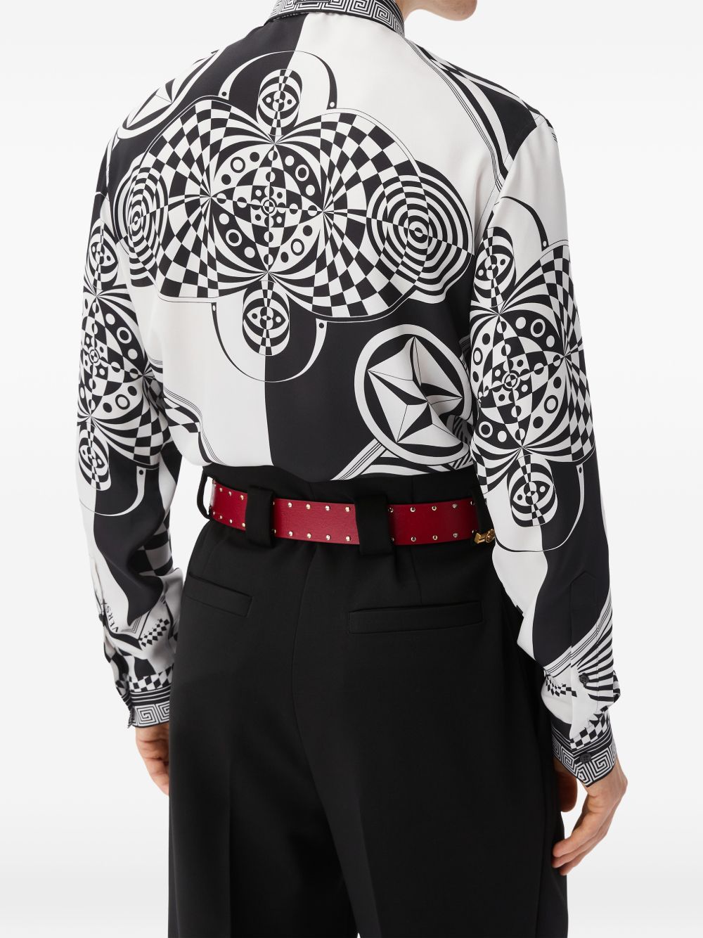 Versace 1024520 camicia uomo nero bianco