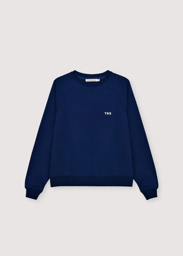 The New Society Logo felpa donna midnight 100% cotone