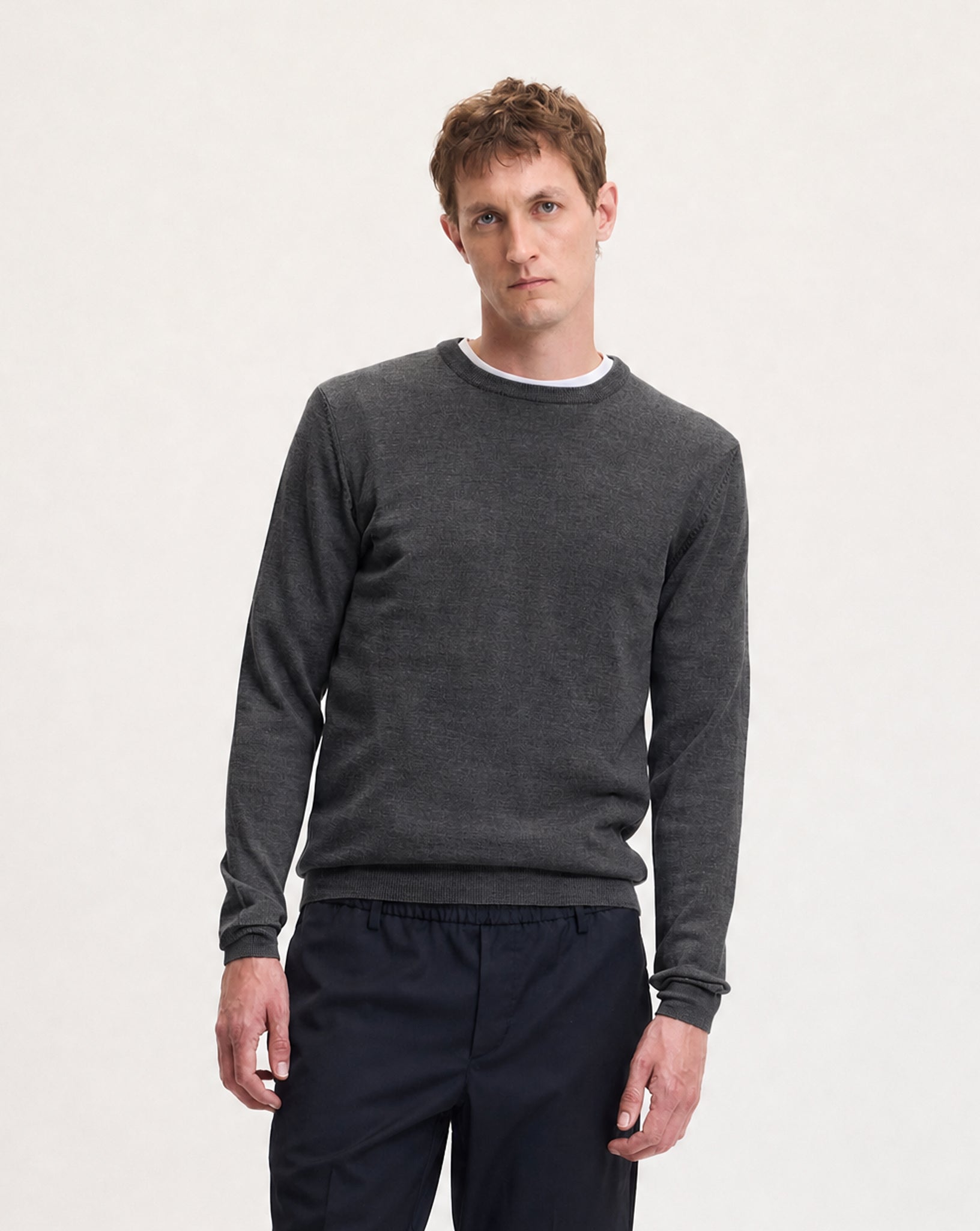 GOODPEOPLE Essential maglione merino lana grigio