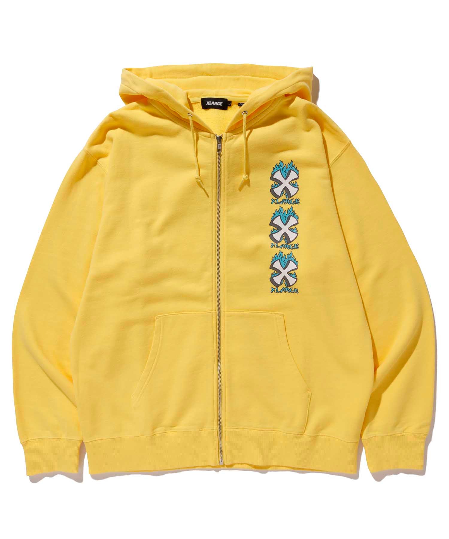 X-Large Crossfire felpa full zip bianca cotone