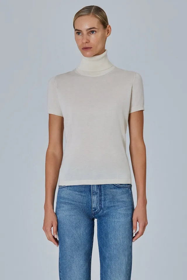 Sa Su Phi High Neck maglia maniche corte collo alto