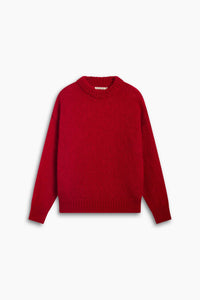 The New Society Cozy Jumper maglione mohair rosso
