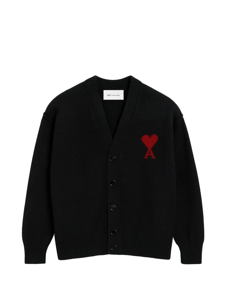 Ami Ami de Coeur UKC367018 cardigan nero lana merino
